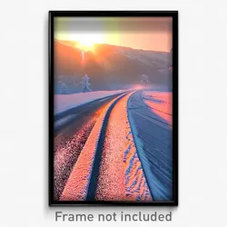 Pixel Art Poster - Frosty Route (8 Bit Psychedelic Trippy Video Game Print)