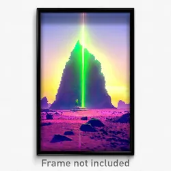 Pixel Art Poster - Bright Karst (8 Bit Psychedelic Trippy Video Game Print)