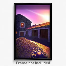 Pixel Art Poster - Bumpy Cellar (8 Bit Psychedelic Trippy Video Game Print)
