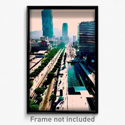 Pixel Art Poster - Brilliant Mexico City (8 Bit Psychedelic Video Game Print)