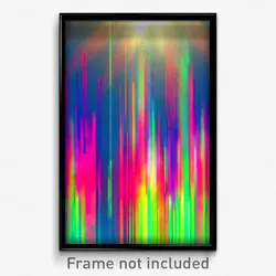 Pixel Art Poster - Glitchy Labor Day (8 Bit Psychedelic Trippy Video Game Print)