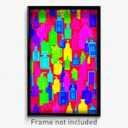 Pixel Art Poster - Multicolored Cologne (8 Bit Psychedelic Video Game Print)