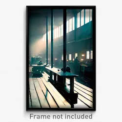 Pixel Art Poster - Silent Laboratory (8 Bit Psychedelic Trippy Video Game Print)