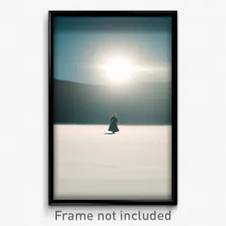 Pixel Art Poster - White Clearing (8 Bit Psychedelic Trippy Video Game Print)