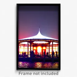 Pixel Art Poster - Gargantuan Pavillion (8 Bit Psychedelic Video Game Print)