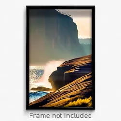 Pixel Art Poster - Polished Bluff (8 Bit Psychedelic Trippy Video Game Print)