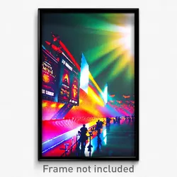 Pixel Art Poster - Infinite Movie Festival (8 Bit Psychedelic Video Game Print)