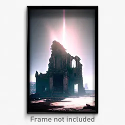 Pixel Art Poster - Superficial Ruin (8 Bit Psychedelic Trippy Video Game Print)
