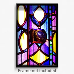 Pixel Art Poster - Bumpy Stained Glass (8 Bit Psychedelic Video Game Print)