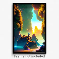 Pixel Art Poster - Adorable Rift (8 Bit Psychedelic Trippy Video Game Print)