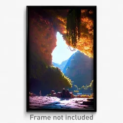 Pixel Art Poster - Hidden Valley (8 Bit Psychedelic Trippy Video Game Print)