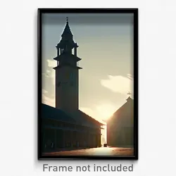 Pixel Art Poster - Outstanding Belfry (8 Bit Psychedelic Video Game Print)