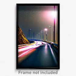 Pixel Art Poster - Monumental Road (8 Bit Psychedelic Trippy Video Game Print)