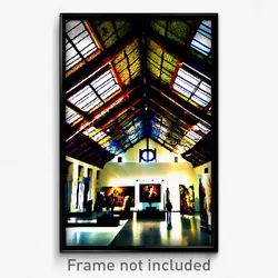 Pixel Art Poster - Urban Museum (8 Bit Psychedelic Trippy Video Game Print)
