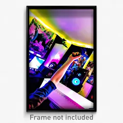 Pixel Art Poster - Wild Gaming Room (8 Bit Psychedelic Trippy Video Game Print)