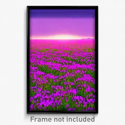 Pixel Art Poster - Violet Flood Plain (8 Bit Psychedelic Video Game Print)