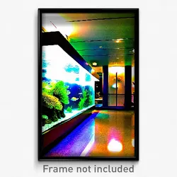Pixel Art Poster - Ample Aquarium (8 Bit Psychedelic Trippy Video Game Print)
