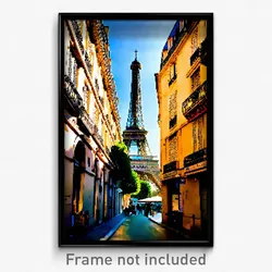 Pixel Art Poster - Angelic Paris (8 Bit Psychedelic Trippy Video Game Print)