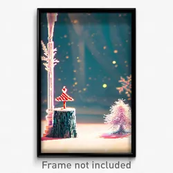 Pixel Art Poster - Frosty Stand (8 Bit Psychedelic Trippy Video Game Print)