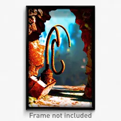 Pixel Art Poster - Rusty Hollow (8 Bit Psychedelic Trippy Video Game Print)