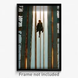 Pixel Art Poster - Bronze Heights (8 Bit Psychedelic Trippy Video Game Print)