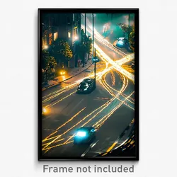 Pixel Art Poster - Captivating Intersection (8 Bit Psychedelic Video Game Print)