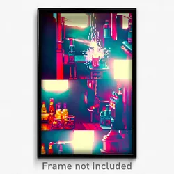 Pixel Art Poster - Liquid Smithy (8 Bit Psychedelic Trippy Video Game Print)