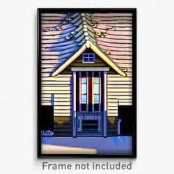 Pixel Art Poster - Frosty Dormer (8 Bit Psychedelic Trippy Video Game Print)