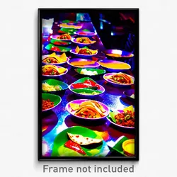 Pixel Art Poster - Empty Tacos (8 Bit Psychedelic Trippy Weird Video Game Print)