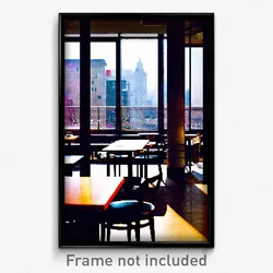 Pixel Art Poster - Urban Table (8 Bit Psychedelic Trippy Weird Video Game Print)