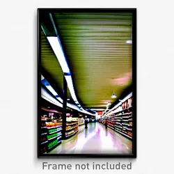 Pixel Art Poster - Cavernous Grocery Store (8 Bit Psychedelic Video Game Print)