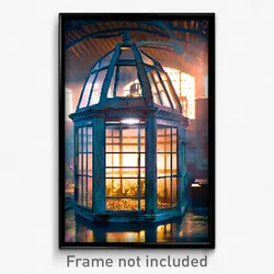 Pixel Art Poster - Aged Terrarium (8 Bit Psychedelic Trippy Video Game Print)
