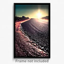 Pixel Art Poster - Dirty Road (8 Bit Psychedelic Trippy Weird Video Game Print)