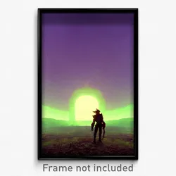 Pixel Art Poster - Monstrous Heath (8 Bit Psychedelic Trippy Video Game Print)