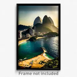Pixel Art Poster - Neglected Rio De Janeiro (8 Bit Psychedelic Video Game Print)