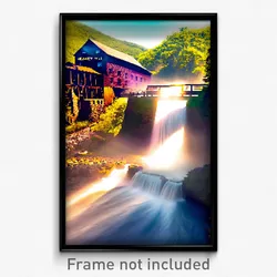 Pixel Art Poster - Heavenly Mill (8 Bit Psychedelic Trippy Video Game Print)