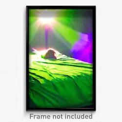 Pixel Art Poster - Green Bedlam (8 Bit Psychedelic Trippy Video Game Print)