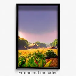 Pixel Art Poster - Rural Isthmus (8 Bit Psychedelic Trippy Video Game Print)