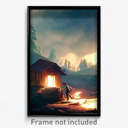 Pixel Art Poster - Wild Hovel (8 Bit Psychedelic Trippy Weird Video Game Print)