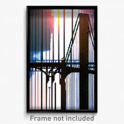 Pixel Art Poster - Accurate Bridge (8 Bit Psychedelic Trippy Video Game Print)