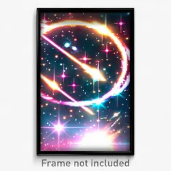 Pixel Art Poster - Perfect Galaxy Battle (8 Bit Psychedelic Video Game Print)