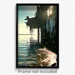 Pixel Art Poster - Tattered Inlet (8 Bit Psychedelic Trippy Video Game Print)