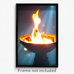Pixel Art Poster - Outstanding Flame (8 Bit Psychedelic Trippy Video Game Print)