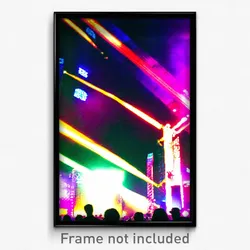 Pixel Art Poster - Famous Music Festival (8 Bit Psychedelic Video Game Print)