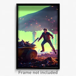 Pixel Art Poster - Lovely Dump (8 Bit Psychedelic Trippy Weird Video Game Print)
