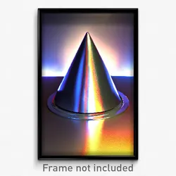 Pixel Art Poster - Silver Cone (8 Bit Psychedelic Trippy Weird Video Game Print)