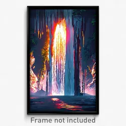 Pixel Art Poster - Unkempt Rill (8 Bit Psychedelic Trippy Video Game Print)