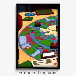 Pixel Art Poster - Unnatural Board Game (8 Bit Psychedelic Video Game Print)
