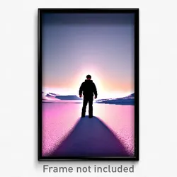 Pixel Art Poster - Grand Snowfields (8 Bit Psychedelic Trippy Video Game Print)