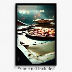Pixel Art Poster - Rundown Pizza (8 Bit Psychedelic Trippy Video Game Print)